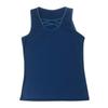 Womens Cross Bare Chest Sleeveless Summer Tops Color Block Side Split Shirts