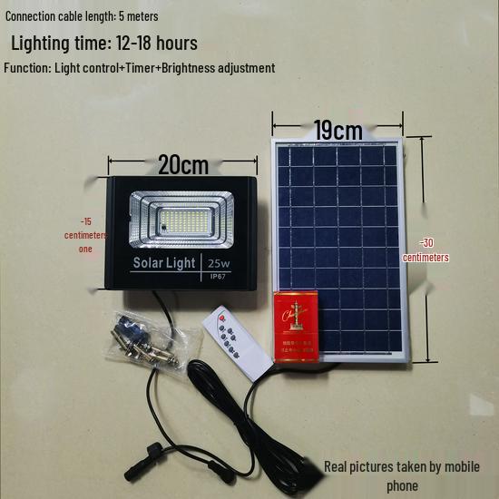 Solar Courtyard and Indoor Light - High Power, Waterproof, Super Bright for Outdoor Roads