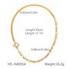 necklace gold and silver color-block spliced cross buckle choker handmade chain titanium steel bracelet high-end jewelry