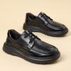 Summer Hollow Men'S Shoes Wide Feet Big Head Leather Shoes Men'S Breathable Versatile Thick Soles Business Dress Casual Shoes Tide