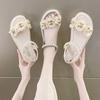 Flower Sandals Female Summer All-match Thick Bottom Korean System Slope with Flat Bottom Roman Shoes