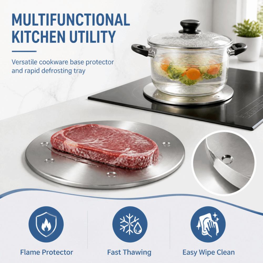 Stainless Steel Heat Conduction Plate Anti-Burn Pot Bottom Protector Plate  Kitchen Cooking