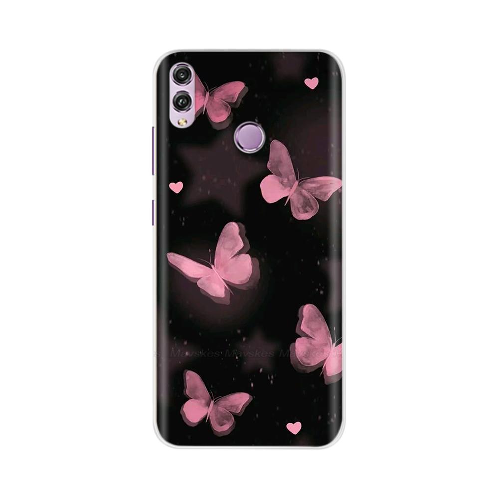 Für Honor 8X Hülle Mode Klare Bunte Weiche Handy-Rückabdeckung Für Huawei Honor 8X Silikon Funda Stoßfänger Schalen für Honor 8X