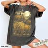 Wolf Moon T-Shirt, Full Moon Wolf Shirt for Men & Women, Lone Wolf Graphic Tee Outdoors Animal Shirt, Nature Wildlife Aesthetic Top