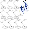 10PCS Action Figure Stand Model Support Stand Clear Assembly Doll Display Holder Base Compatible HG RG SD SHF Gundam 1/144 Toys