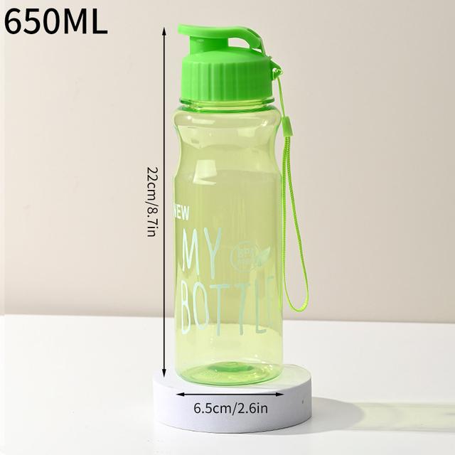 

Reusable Colorful Transparent Water Bottle Portable Compression Molded Leak Proof Cup Daily Plastic Cup for Gym Outdoor Sports