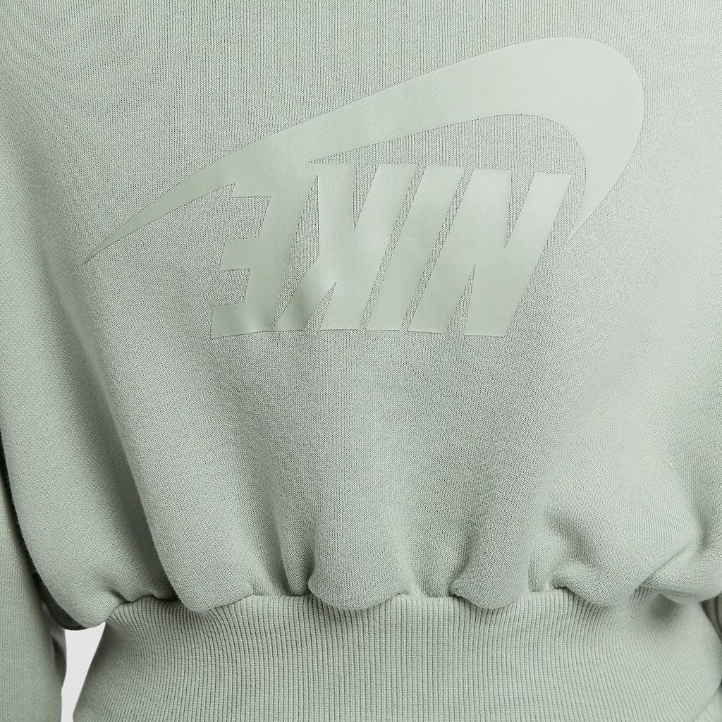 New Nike Sportswear Women's Oversized Cropped French Terry Pullover Hoodie FV7778-370