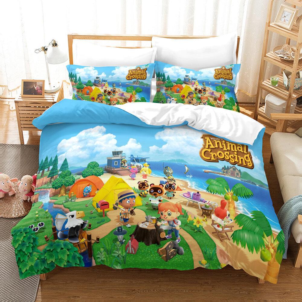 Movie Game Three-Piece Quilt Cover Printing 3D Digital Thickening Kit