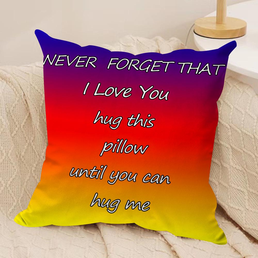 Funny Hug Me Cushion Cover Soft Plush Fabric DoubleSided Printed Cushion Covers for All Seasons Modern Home Decor