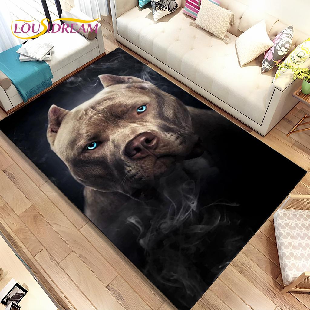 Tecknad Fransk Pitbull Hund Husdjur Områdesmatta,Matta för Hem Vardagsrum Barn Sovrum Soffa Dörrmatta Dekor,Halkfri Golvmatta