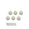4" Cream Ruffle Ball Ornament, Decorative Hanging Christmas Tree Ornaments