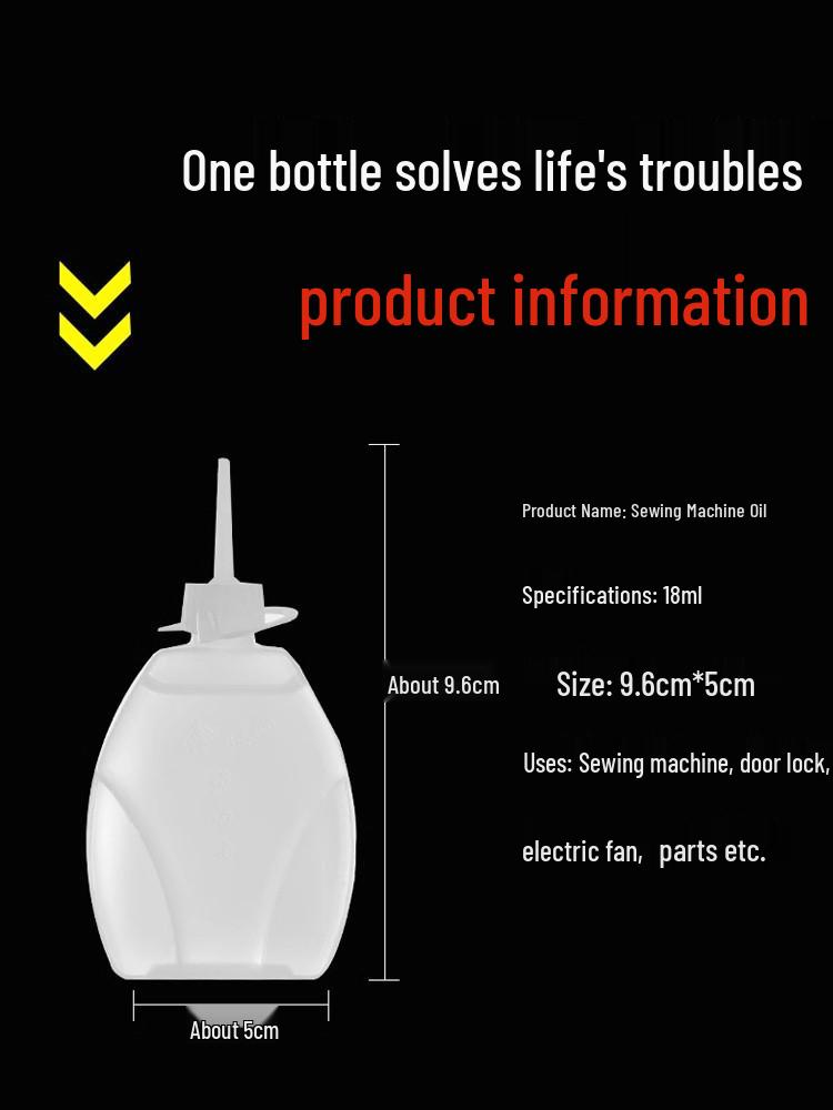 Sewing Machine & Electric Fan Oil – Lubricant for Doors, Hinges, Locks, Bearings, Gears, and Clippers