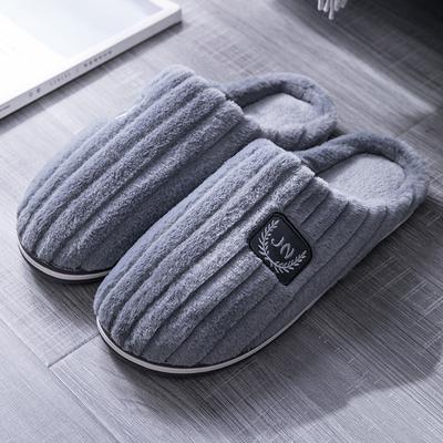 Winter New Plush Warm and Anti Slip Indoor Soft Sole Comfortable Home Fur Surface Casual Wear Resistant Plus Size Men's Cotton Slippers