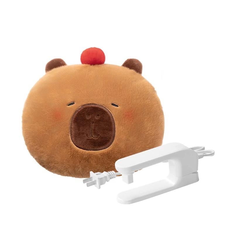 Fruit Capybara Electric Hot Water Bottle Plush Toy Pillow Doll Rechargeable Hand Warmer Removable and Washable National Standard Explosion-Proof