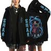 New Demon Slayer Water Hashira Tomioka Giyuu Graphic Zipper Hoodie Men Women Cosplay Cartoon Manga Casual Cotton Zip Up Jacket