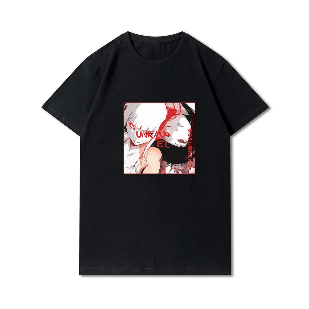 Letní anime pánská trička větší velikosti 100% bavlna Tokyo Ghoul Potištěné Neformální trička s krátkým rukávem Topy Outdoor Trička