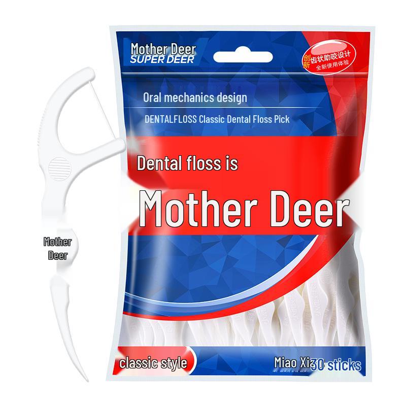 

Зубная нить Xiaolu Mama Family Pack Sticks – тонкие плоские зубочистки и зубочистки