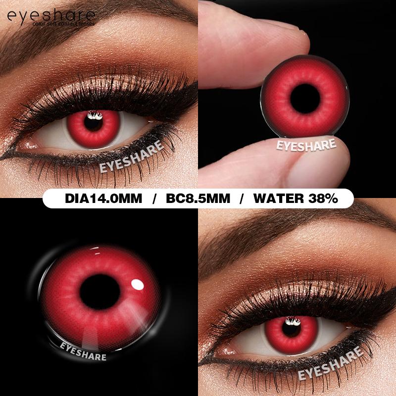 Eyeshare Bunte Kontaktlinsen für Halloween, Anime-Zubehör, Linsen, Cosplay, Augenlinsen, jährlich, 2 Stück/Paar