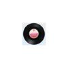 Coaster - Set of 4 - Vinyl Record - Black - 11 Cm