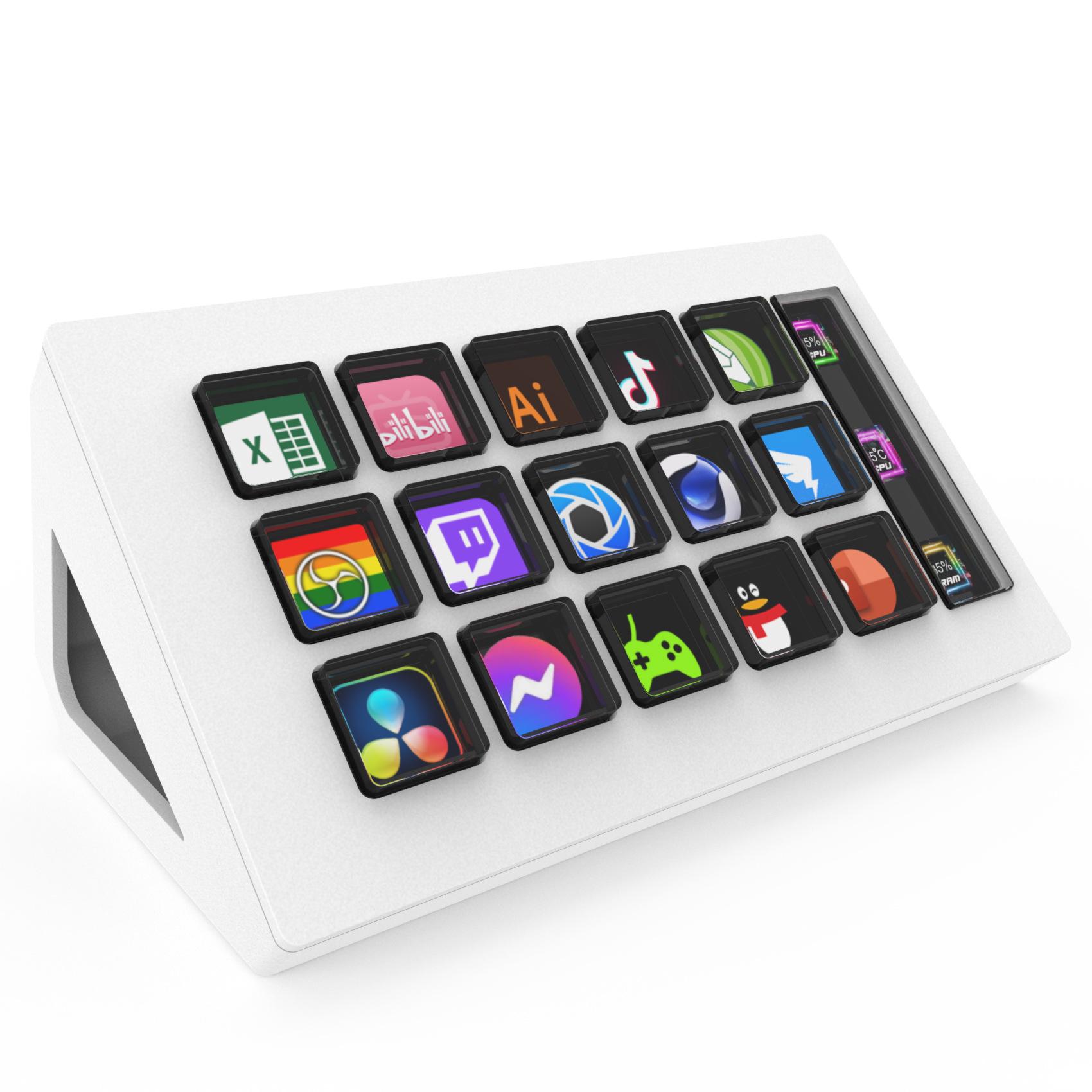 

Визуализированный пользовательский Streamdeck: Настольная мини-клавиатура с горячими клавишами и макросами