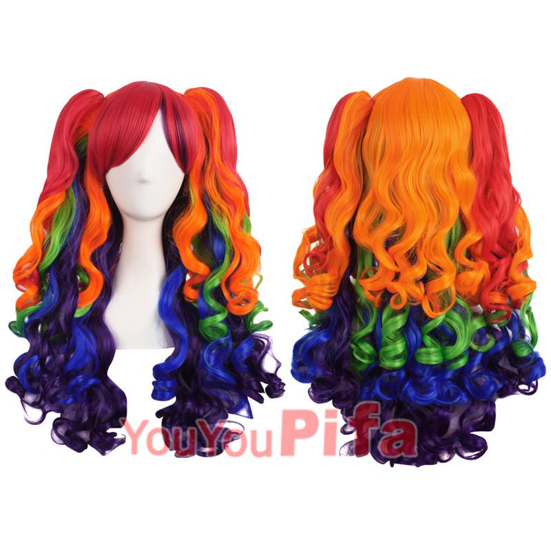 Lolita Double Ponytail Curly Cosplay Wig with Tiger Clip