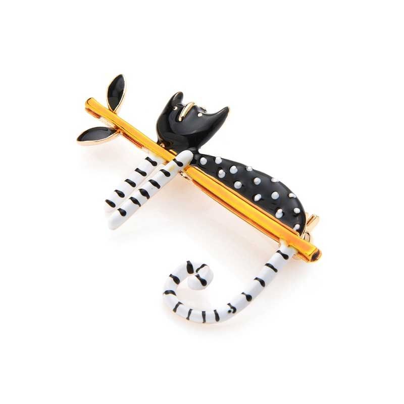 Cartoon Brooch, Alloy Dripping, Cute Animal Pin One Size