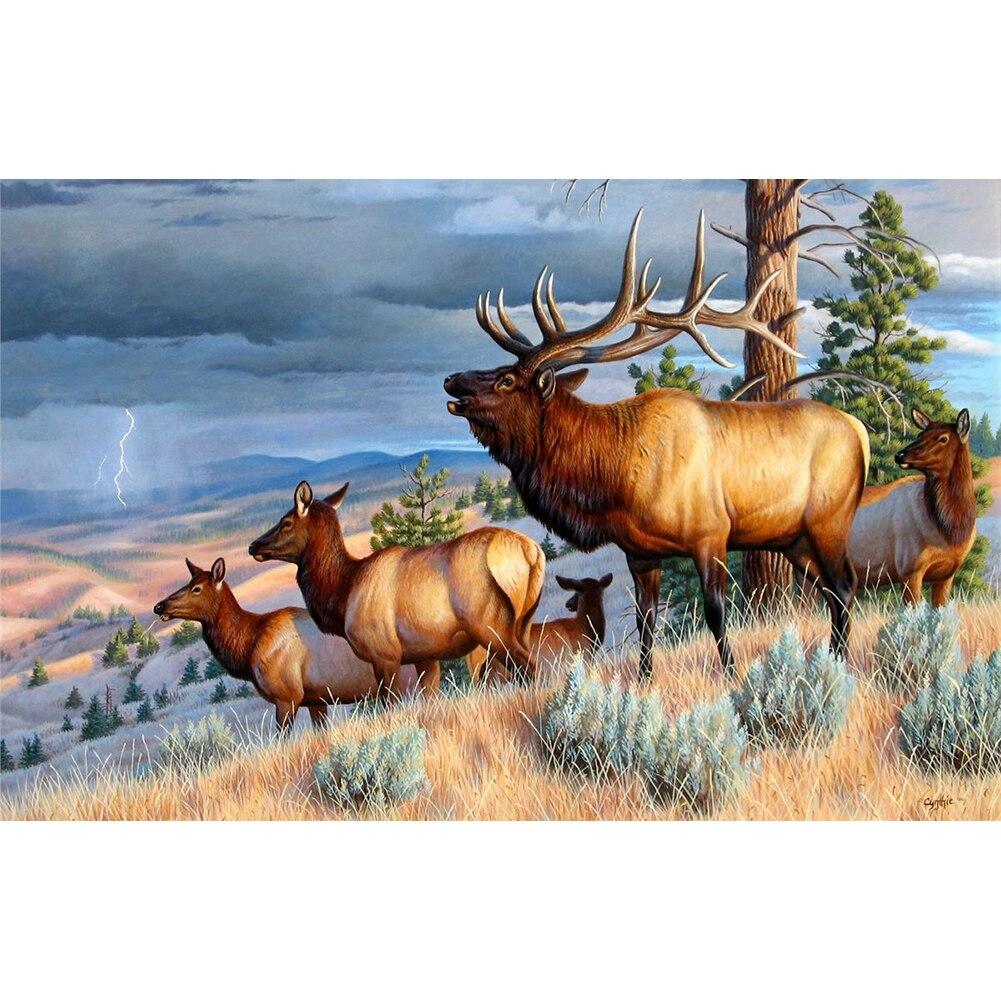 

Фирменная Новинка 5d алмазная живопись «сделай сам» животное медведь олень Алмазная мозаика волк набор для вышивки крестом домашнее украшение стены персональный подарок Full Round 20x30CM