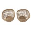 2 STÜCK Gewebter Korb Handgewebter Seegras Aufbewahrungskorb für Blume Pflanze Bauernhaus Heimdeko
