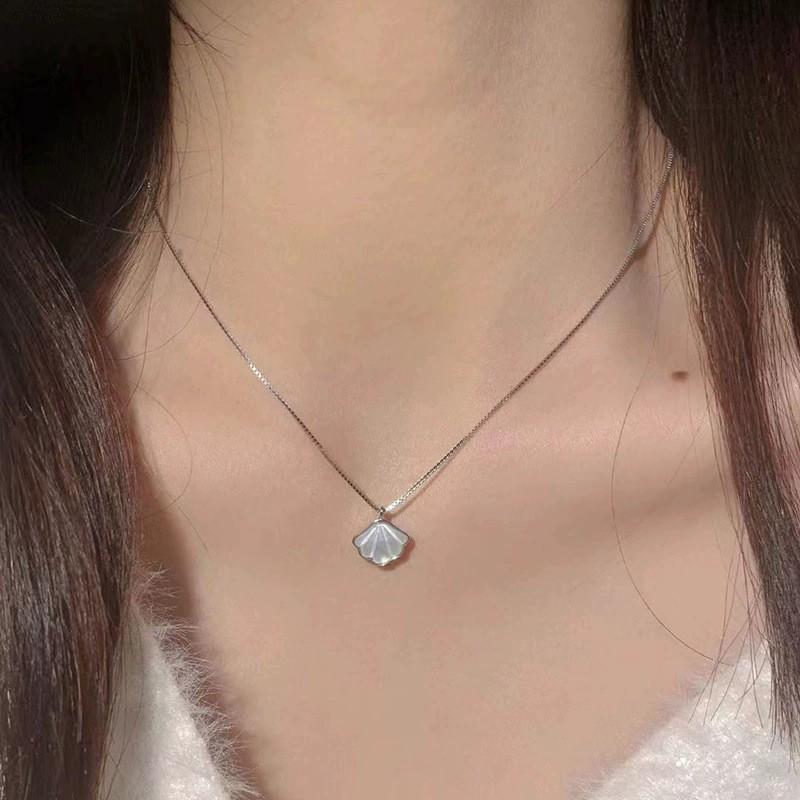 S925 Sterling Silver Zirconia Diamond Necklace for Women - Light Luxury Korean Style Clavicle Chain, Cute & High-End Fashion Accessory
