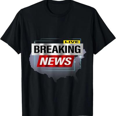 Live Breaking News Broadcast Report Design T-Shirt