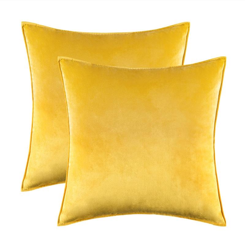 2pcs Luxurious Italy Velvet Pillowslip Throw Pillow Covers High Grade Solid Color Gift Cushion Case For Living Room Sofa Bed
