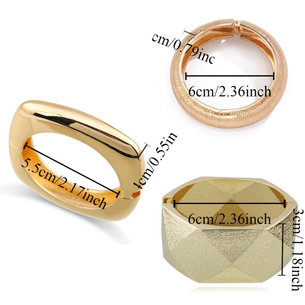 Vintage Exaggerated Punk Bracelets Chunky Geometric Metal Bracelets  Jewelry Gift