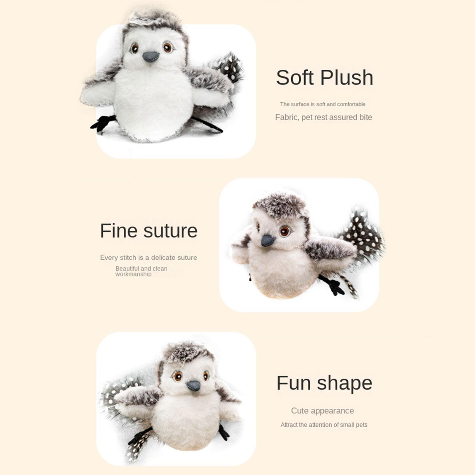 

Chirping Bird Cat Toy Snowy Owl Shaped Rechargeable Interactive Electronic Chirping Toys Touch Activated For Kittens Pet Home China Mainland