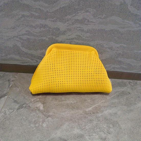 Knitted Cloud Clutch Summer Beach Purse Women Evening Handbag Solid Color Clutch for Party Date Weddings Friend Gatherings