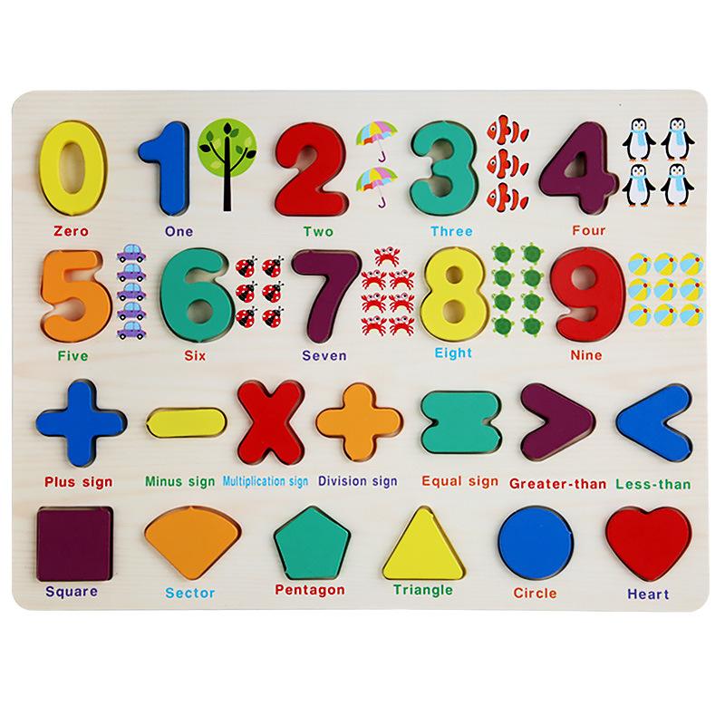 Wooden Puzzle Toddler Wooden Puzzle Early Education Alphanumeric Shape Puzzle Toddler Learning Puzzle Toy