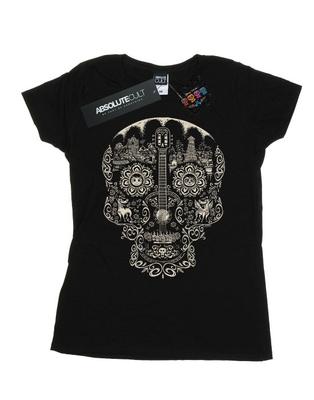 Womens/Ladies Coco Skull Mono Pattern Cotton T-Shirt