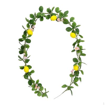 Artificial Lemon Garland Ornament Outdoor Indoor Party Garden 78.74inch Greenery Vine Plant