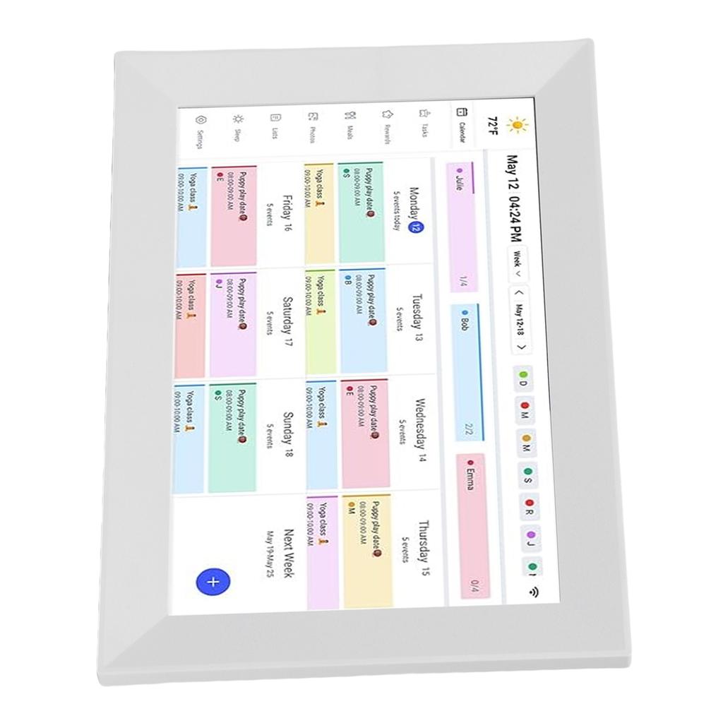 10.1 Inch WiFi Digital Calendar 1080P HD Interactive Touchscreen Wall Planner App Control Support 32GB Storage for