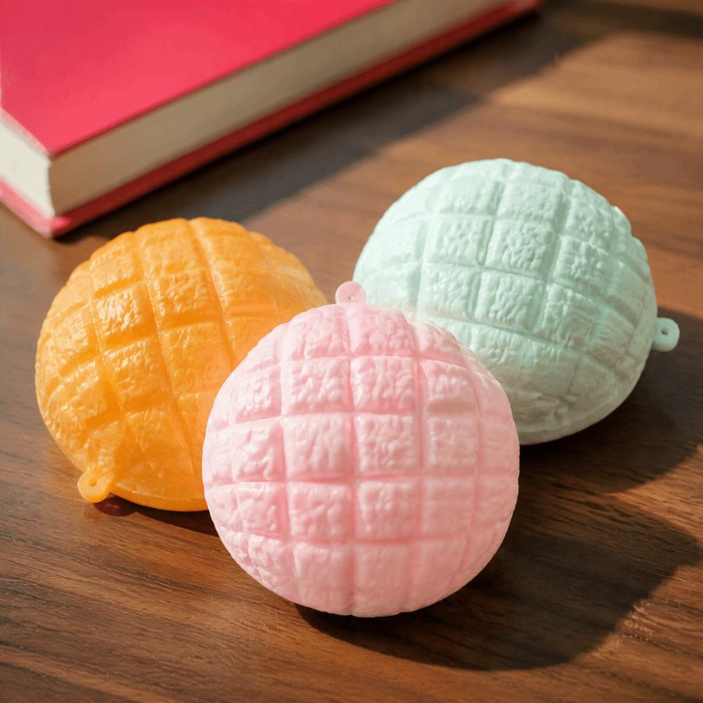 Non-Bounce Pineapple Bun Squishy Food-Shaped Sensory Fidget Ball Noodle Squeeze Toys Xmas Gift