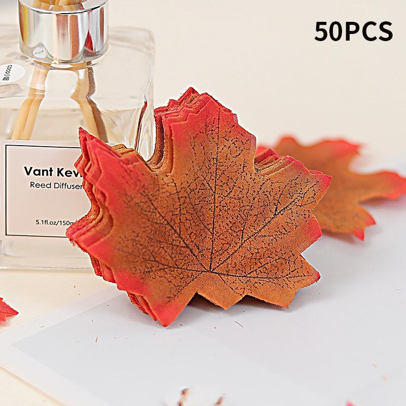 Artificial Maple Leaves Silk Fake Autum Leaves Party Thanksgiving Halloween Festival Autumn Home Decor Wedding Photography Props