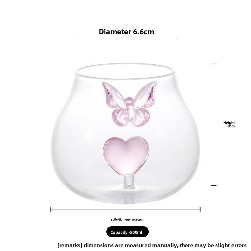 

Premium Borosilicate Glass Tumbler Heat Resistant Aesthetic Design for Iced Drinks Home Office Cafe Use Clear Drinkware 500ml