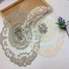 Oval Lace Embroidery Table Place Mat Ins Christmas Pads Cloth Placemat Cup Coffee Tea Coaster Doily Kitchen Table Decoration