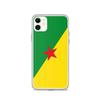 Coque Téléphone – Drapeau De La Guyane – Compatible iPhone 11 – Étui Souple – Résistant Et Antichoc - Silicone - Pixelforma