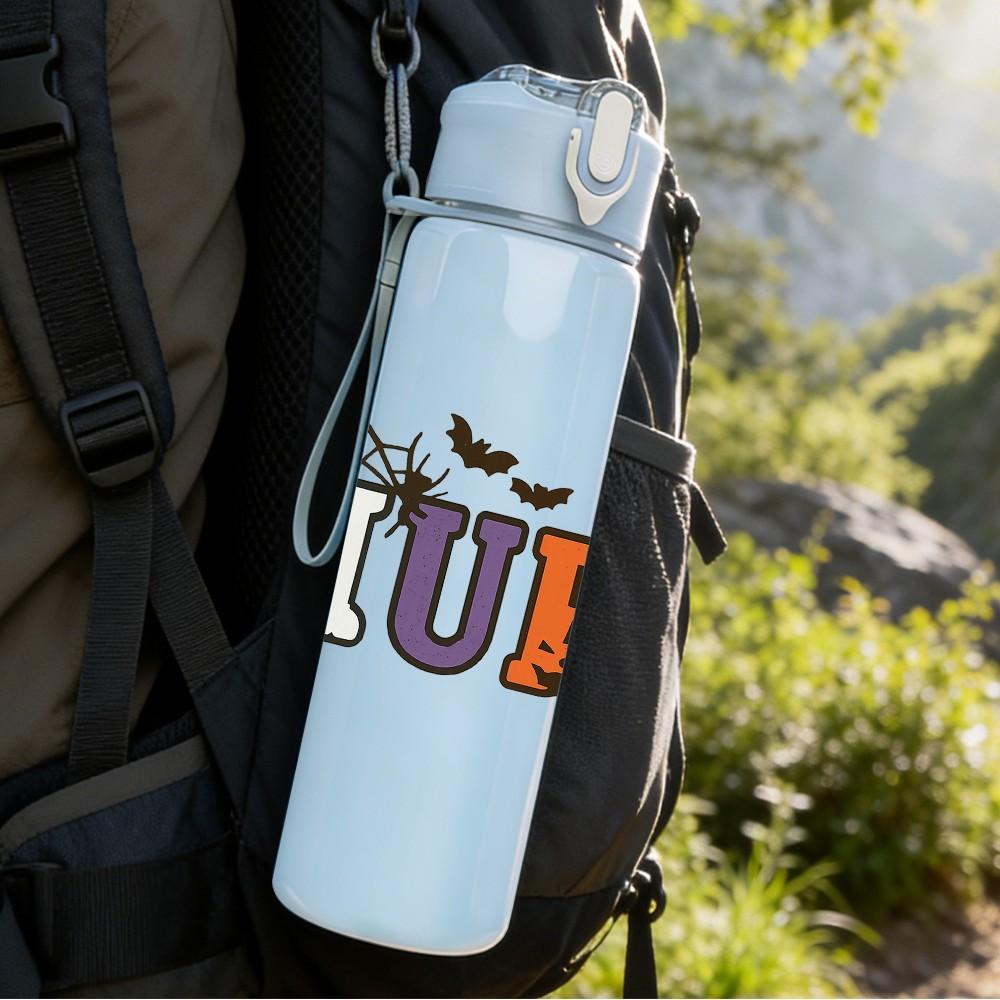 1PC Nurse Retro Bold Letter Art Print 750ml Color Plastic Sports Water Bottle Leakproof Flip Straw Lid Suitable for Sports Office Home Use