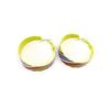 Les Trésors De Lily [K2472] - Multicolored Yellow 'Coloriage' Hoop Earrings Ø 40 Mm