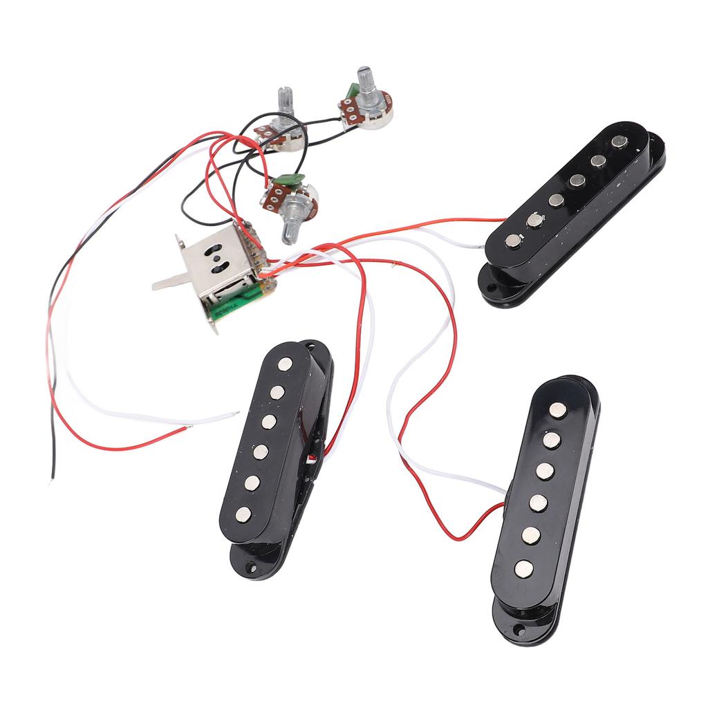 E-Gitarre Single Single Single Coil Pickup Kupferdraht Schwarz Einstellbarer Gitarren-Pickup für ST