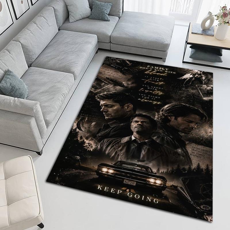 Supernatural Tv Show Collage Print Carpet Floor Mats Home Decor Christmas Gifts Bathroom Mat Room