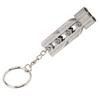 Outdoor Stainless Steel Emergency Survival High Decibel Double Tube Whistle with Keychain