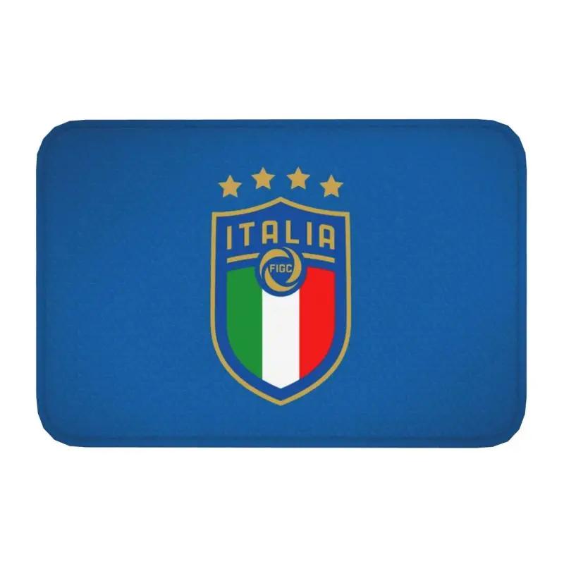 Italia Figc Mat Rug Carpet Anti-Slip Floor Mats Bedroom Italia Italy Figc World Champions 4 Stars Soccer Football Legends