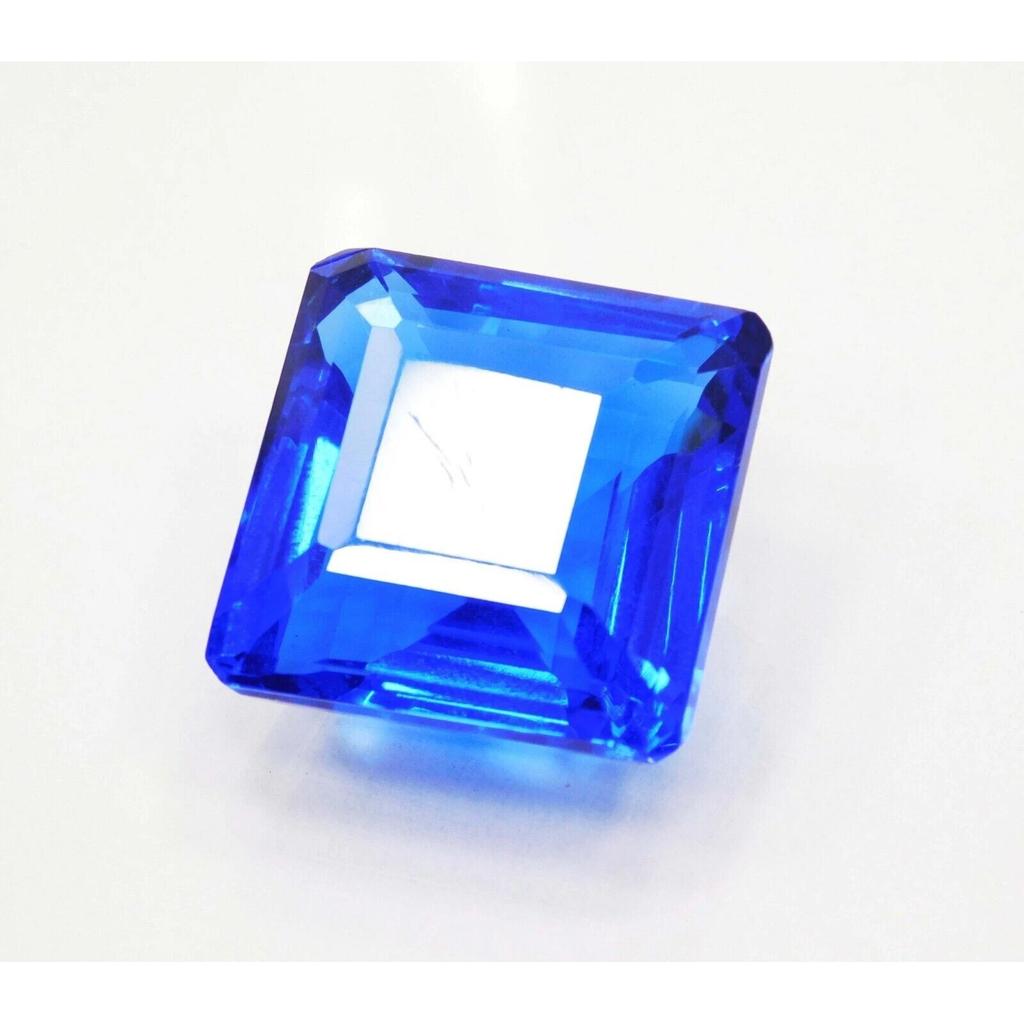 Natural 10+ Blue Sapphire Square Cut Fabulous Loose Gemstone